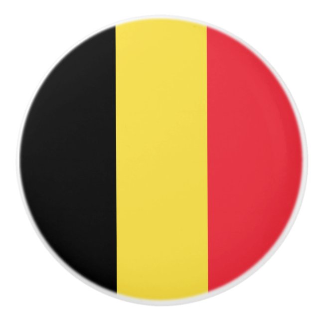 Belgian Flag Ceramic Knob (Front)
