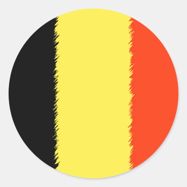 Belgian Flag Classic Round Sticker (Front)