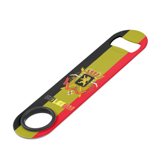 Belgian flag-coat of arms (Front Angled)