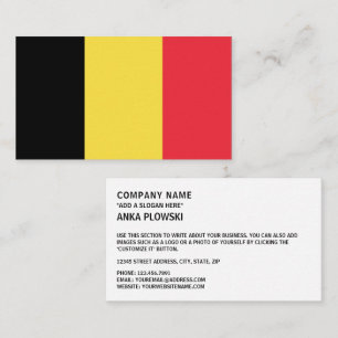 Belgian Flag, Flag of Belgium Business Card