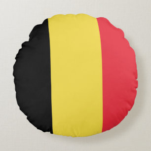 Belgian Flag Round Cushion