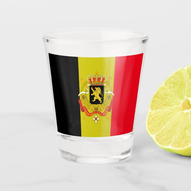 Belgian flag shot glass (Front)