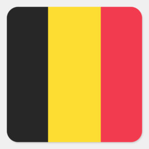 Belgian Flag Square Sticker