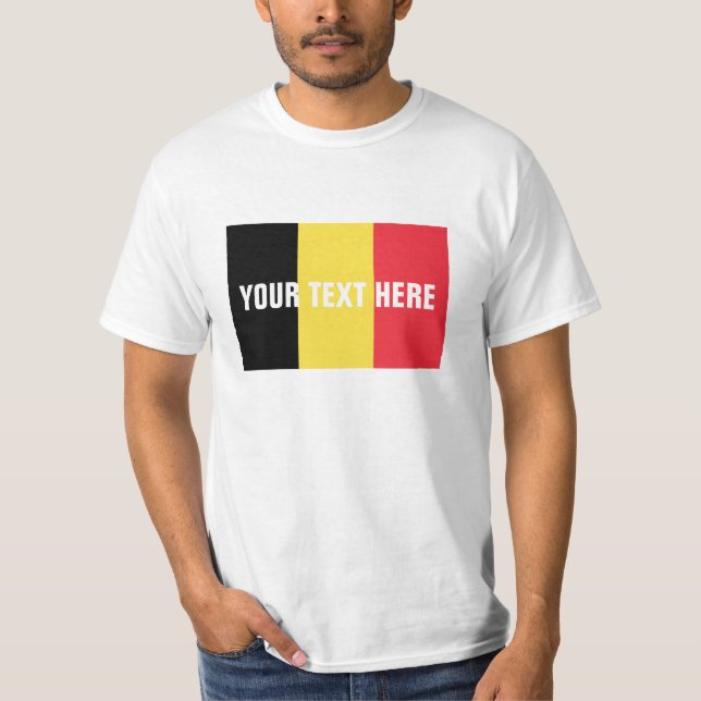 Belgian flag t shirts | Custom Belgium merchandise (Front)
