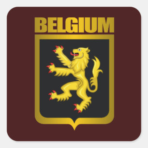 "Belgian Gold" Square Sticker