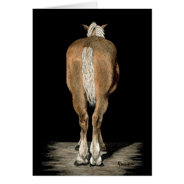 "Belgian Got Back" - Draught Horse Card (Front)