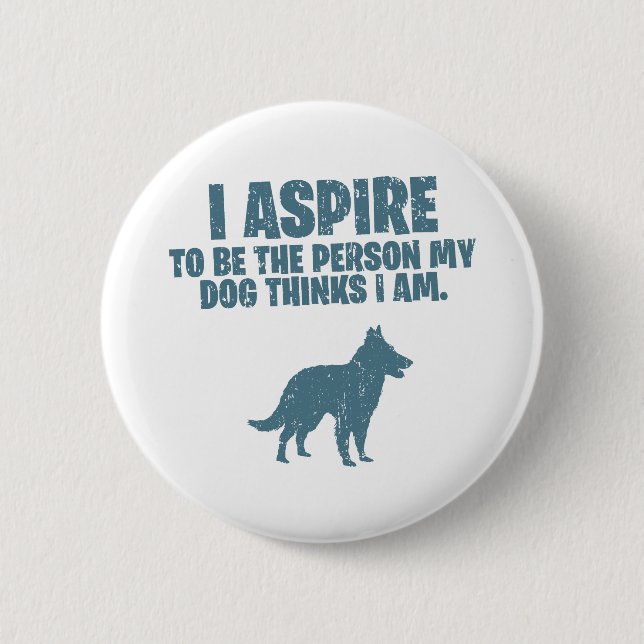 Belgian Groenendael 6 Cm Round Badge (Front)