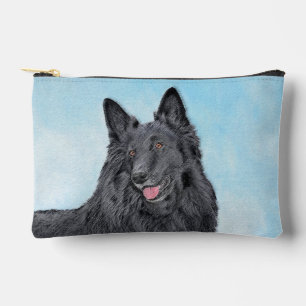 Belgian Groenendael Sheepdog Black Painting Dog Ar Accessory Pouch