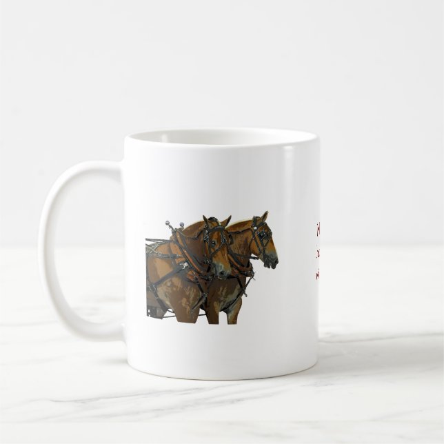 Belgian Horse Draught Team Coffee Mug (Left)