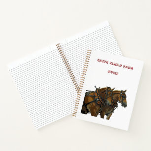 Belgian Horse Draught Team Spiral Notebook