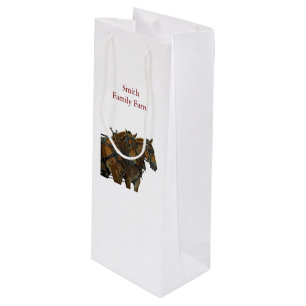 Belgian Horse Draught Team Wine Gift Bag