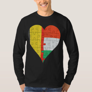 Belgian Hungarian Flag Heart T-Shirt