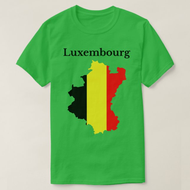 Belgian Luxembourg Map Belgium T-Shirt (Design Front)