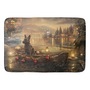 Belgian Malinoi Christmas Festive Voyage Bath Mat