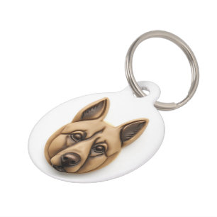 Belgian Malinoi Dog 3D Inspired Pet Tag