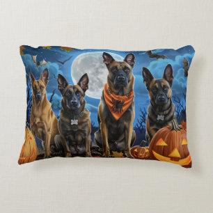 Belgian Malinoi Halloween Spooky Decorative Cushion