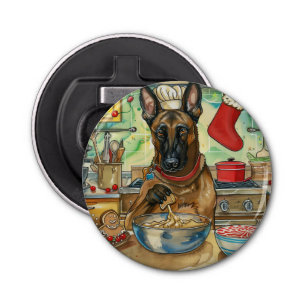 Belgian Malinoi Holiday Baking: Festive Christmas Bottle Opener