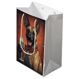 Belgian Malinoi New Year  Medium Gift Bag