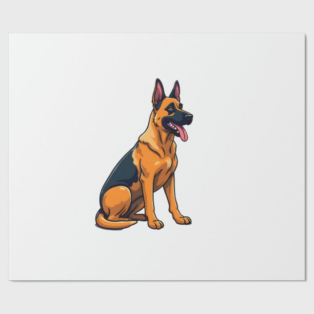 Belgian Malinois (1) Wrapping Paper (Flat)