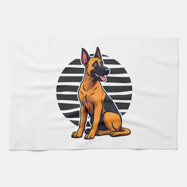 Belgian Malinois (2) Tea Towel (Horizontal)