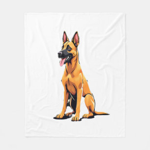 Belgian Malinois (3) Fleece Blanket