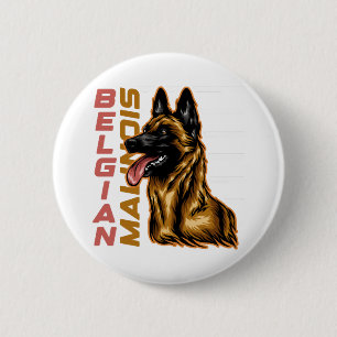 Belgian Malinois 6 Cm Round Badge
