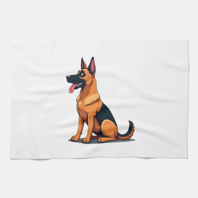 Belgian Malinois (6) Tea Towel (Horizontal)