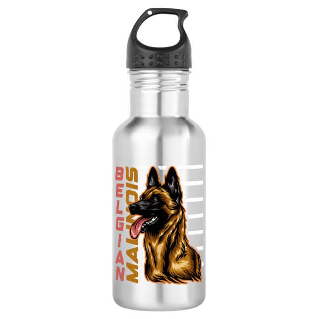 Belgian Malinois   710 Ml Water Bottle (Front)