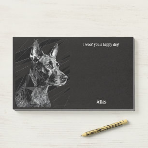 Belgian Malinois Abstract Art Dog Name Post-it Notes