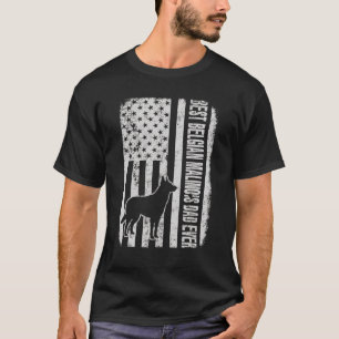 Belgian Malinois American Flag Dog T-Shirt