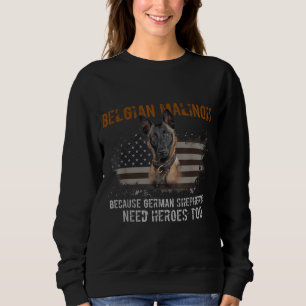 Belgian Malinois American Flag Funny Dog Gift Sweatshirt