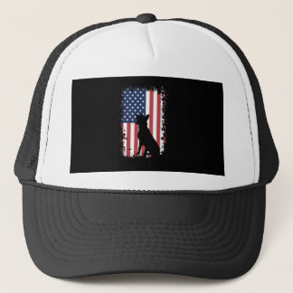 Belgian Malinois American Flag Trucker Hat