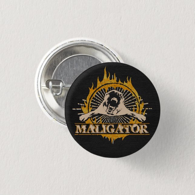 Belgian Malinois - Belgian shepherd -Maligator 3 Cm Round Badge (Front & Back)