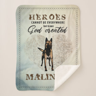 Belgian Malinois - Belgian shepherd -Maligator Sherpa Blanket