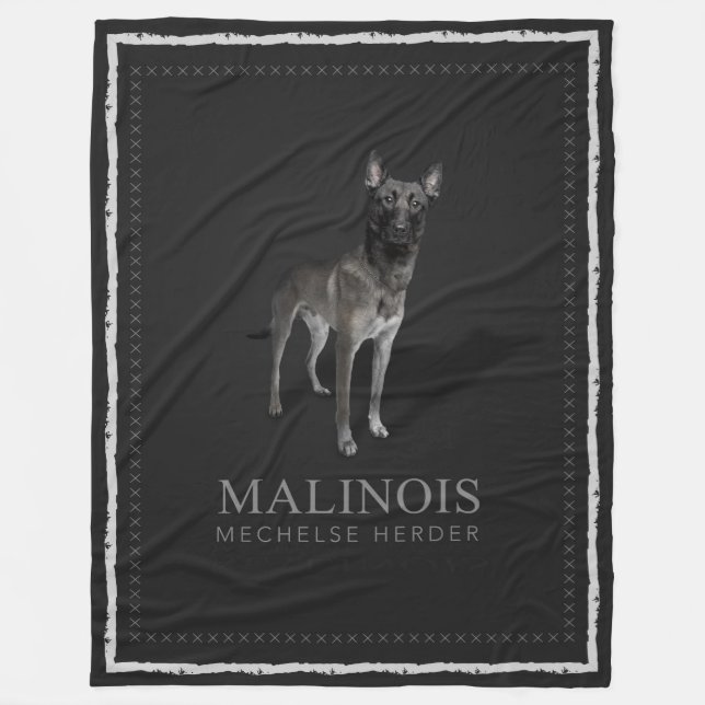 Belgian Malinois - Belgian shepherd -Mechelaar Fleece Blanket (Front)