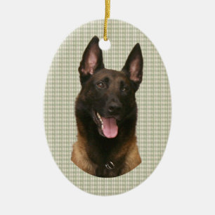 belgian malinois ceramic tree decoration