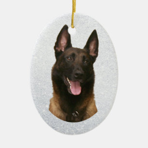belgian malinois ceramic tree decoration