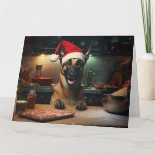 Belgian Malinois Christmas Cookies Festive Holiday Card