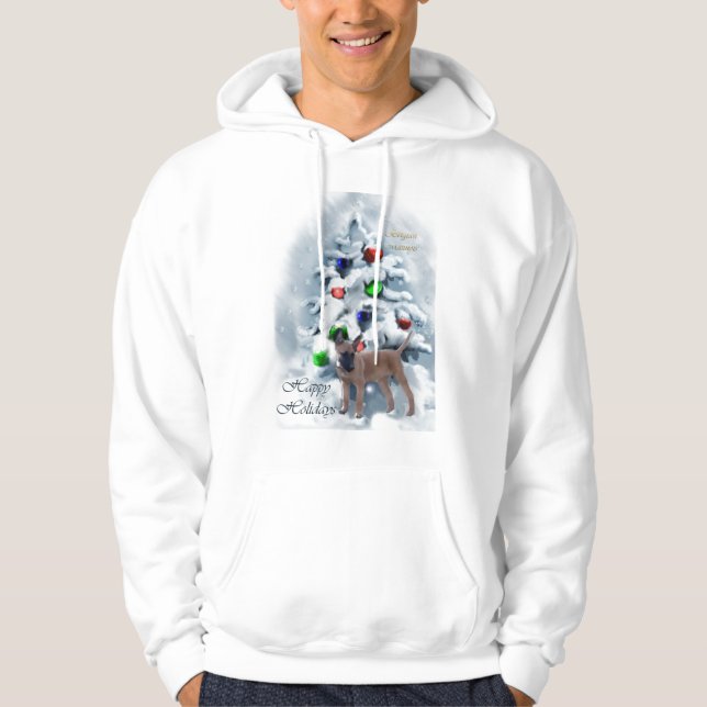 Belgian Malinois Christmas Gifts Hoodie (Front)