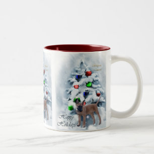 Belgian Malinois Christmas Gifts Two-Tone Coffee Mug