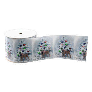 Belgian Malinois Christmas Holiday Grosgrain Ribbon
