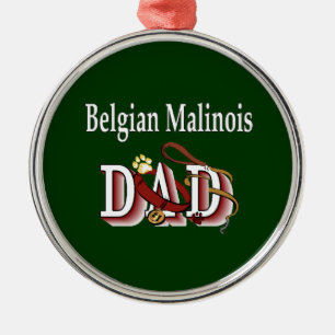 Belgian Malinois Dad Metal Tree Decoration