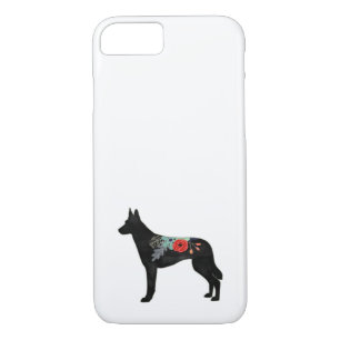 Belgian Malinois Dog Breed Bohemian Floral Saddle iPhone 8/7 Case