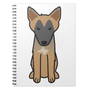 Belgian Malinois Dog Cartoon Notebook
