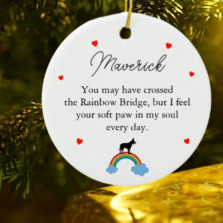 Belgian Malinois Dog Custom Memorial Ceramic Tree Decoration