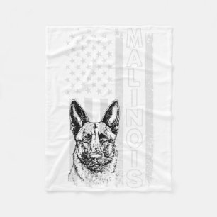 Belgian Malinois Dog Dogs Mum Dad Dog Lover Malino Fleece Blanket