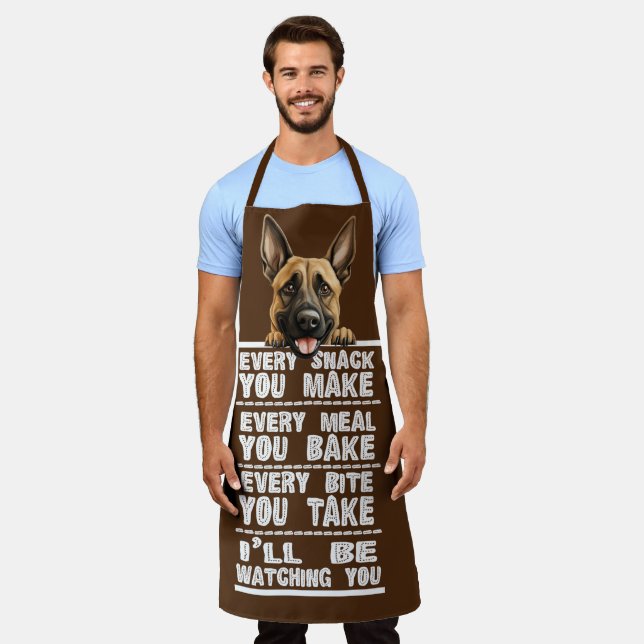 Belgian Malinois Dog Every Snack You Make Apron (Worn)