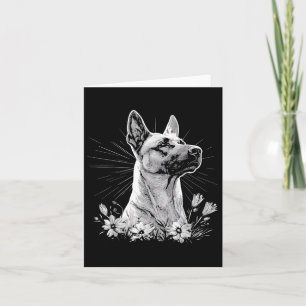 Belgian Malinois Dog Lover Retro Style Tattoo Card