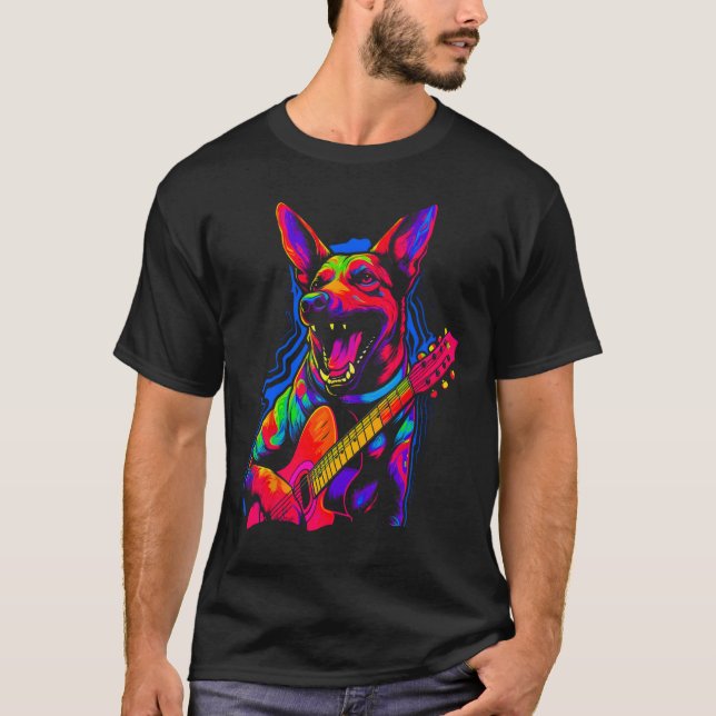Belgian Malinois Dog Music T-Shirt (Front)