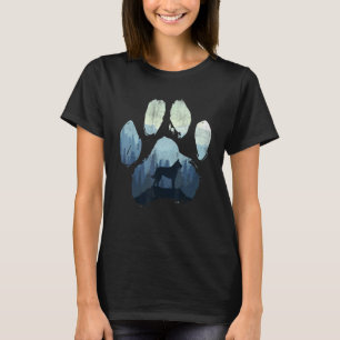 Belgian Malinois Dog Paw Mum Dad Mountains T-Shirt